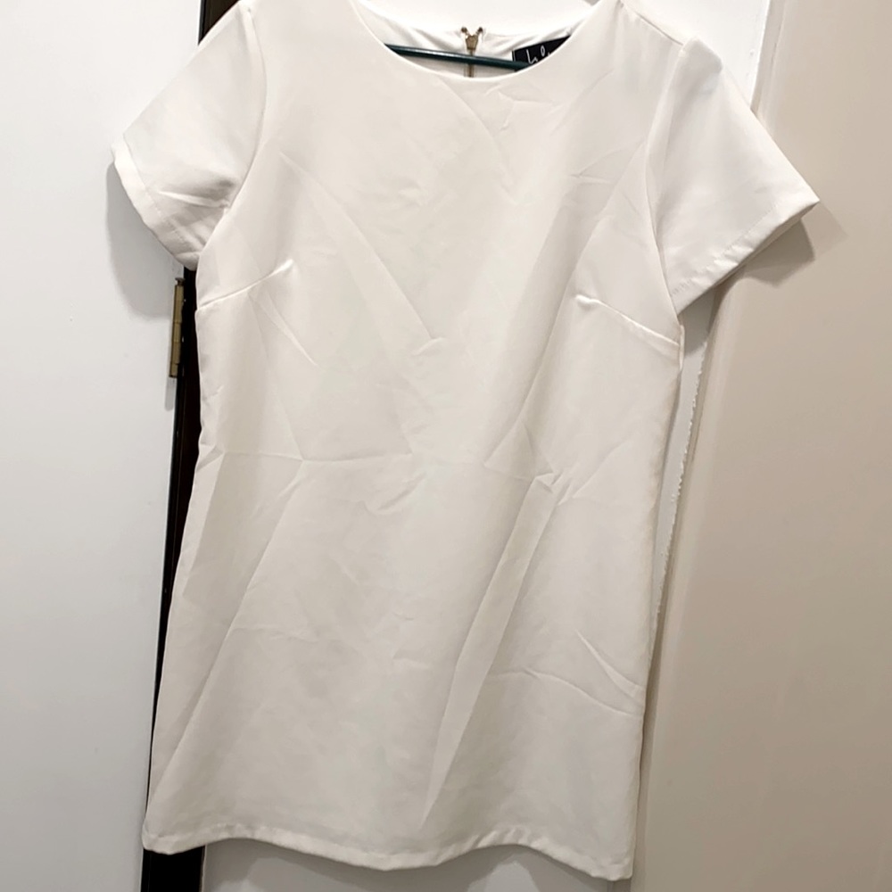 Lulus white shift dress